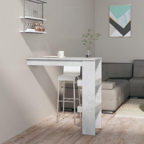 RMIHSJG Wand-Bartisch Betongrau Tafel Speisetisch für Restaurant 102x45x103,5 cm Holzwerkstoff von RMIHSJG