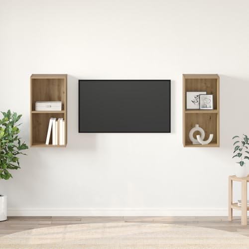RMIHSJG Wand TV Schrank 2 pcs Handwerklich gefertigter Eichenholz kommode Sideboard tv Sideboard hängend Fernsehschrank RMIHSJG Wand TV Schrank 2 pcs Handwerklich gefertigter Eichenholz kommode Sideboard tv Sideboard hängend Fernsehschrank von RMIHSJG