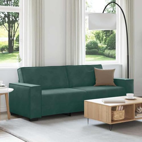 Samtsofa 3-Sitzer mit Holz-Metall-Gestell und Breiten Armlehnen, bequemes Polster für Wohnzimmer, Büro oder Gästezimmer, gemütliches Relaxsofa zum Entspannen Samtsofa 3-Sitzer mit Holz-Metall-Gestell und Breiten Armlehnen, bequemes Polster für Wohnzimmer, Büro oder Gästezimmer, gemütliches Relaxsofa zum Entspannen von RMIHSJG
