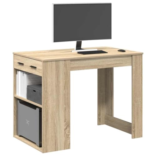 Schreibtisch mit Schubladen Ablage Sonoma-Eiche Dinner Table Esszimmer für Innenraum 102x62x77,5 cm Schreibtisch mit Schubladen Ablage Sonoma-Eiche Dinner Table Esszimmer für Innenraum 102x62x77,5 cm von RMIHSJG