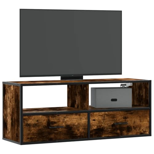 TV-Schrank Räuchereiche Couchtisch Fernseher Schrank tv Regal HiFi Rack 100x31x39,5 cm Holzwerkstoff und Metall TV-Schrank Räuchereiche Couchtisch Fernseher Schrank tv Regal HiFi Rack 100x31x39,5 cm Holzwerkstoff und Metall von RMIHSJG