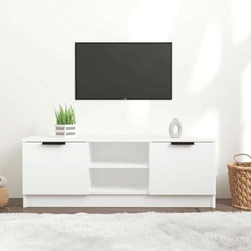TV-Schrank Weiß hängeschrank tv kommode tv Regal HiFi Rack 102x35x36,5 cm Holzwerkstoff von RMIHSJG