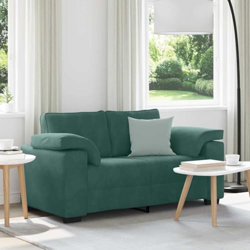 Zweisitzer-Sofa aus Samt mit gepolsterten Sitzkissen und robustem Metallgestell für Wohnzimmer, Schlafzimmer oder Arbeitszimmer – Modernes Relaxsofa mit hohem Zweisitzer-Sofa aus Samt mit gepolsterten Sitzkissen und robustem Metallgestell für Wohnzimmer, Schlafzimmer oder Arbeitszimmer – Modernes Relaxsofa mit hohem von RMIHSJG
