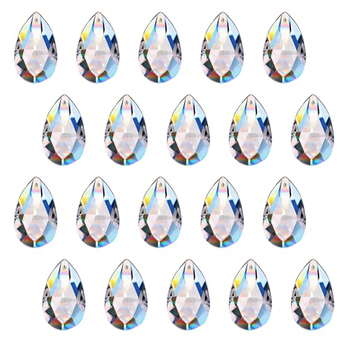 20 Stück Diamantform Kristalle zum Aufhängen – Sonnenfänger Kristall, Prisma, Suncatcher Kristall und Kugel als Lichtfänger für Fenster, Kronleuchter und Dekoration 20 Stück Diamantform Kristalle zum Aufhängen – Sonnenfänger Kristall, Prisma, Suncatcher Kristall und Kugel als Lichtfänger für Fenster, Kronleuchter und Dekoration von RMIVEGLIA