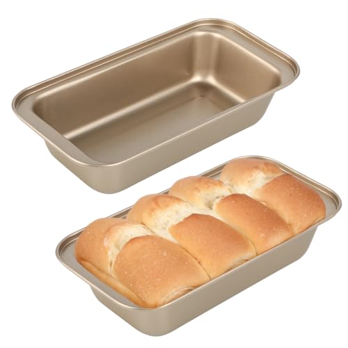 RMIVEGLIA 2er Set Brotbackform Backform Rechteckig – Edelstahl Kastenform Kuchen mit Antihaftbeschichtung – Kastenform Brot und Brotformen zum Backen für Brot, Kuchen und Toast von RMIVEGLIA