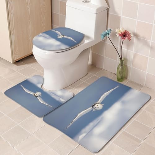 Badezimmermatte Blau Beige Tier rutschfeste Badmatte Waschbar Bath Mat Bad Vorleger Memory Schaum Badezimmerteppich U förmige WC Teppich Badteppich Set 45x75 cm Badezimmermatte Blau Beige Tier rutschfeste Badmatte Waschbar Bath Mat Bad Vorleger Memory Schaum Badezimmerteppich U förmige WC Teppich Badteppich Set 45x75 cm von RMJCXYS