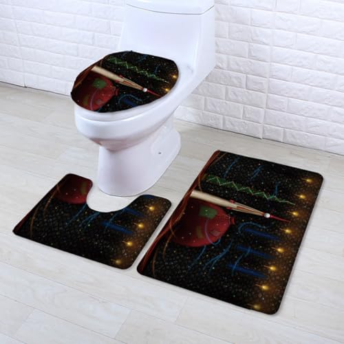 Badezimmermatte Blau Rot rutschfeste Badmatte Waschbar Bath Mat Bad Vorleger Memory Schaum Badezimmerteppich U förmige WC Teppich Badteppich Set 45x75 cm Badezimmermatte Blau Rot rutschfeste Badmatte Waschbar Bath Mat Bad Vorleger Memory Schaum Badezimmerteppich U förmige WC Teppich Badteppich Set 45x75 cm von RMJCXYS