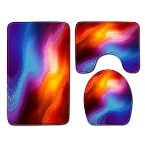 Badezimmermatte Elegantes Rotlila rutschfeste Badmatte Waschbar Bath Mat Bad Vorleger Memory Schaum Badezimmerteppich U förmige WC Teppich Badteppich Set 50x80 cm Badezimmermatte Elegantes Rotlila rutschfeste Badmatte Waschbar Bath Mat Bad Vorleger Memory Schaum Badezimmerteppich U förmige WC Teppich Badteppich Set 50x80 cm von RMJCXYS