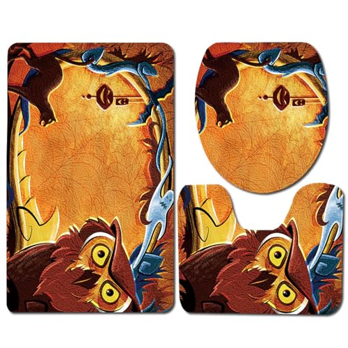 Badezimmermatte Eule Gelb Orange rutschfeste Badmatte Waschbar Bath Mat Bad Vorleger Memory Schaum Badezimmerteppich U förmige WC Teppich Badteppich Set 45x75 cm Badezimmermatte Eule Gelb Orange rutschfeste Badmatte Waschbar Bath Mat Bad Vorleger Memory Schaum Badezimmerteppich U förmige WC Teppich Badteppich Set 45x75 cm von RMJCXYS