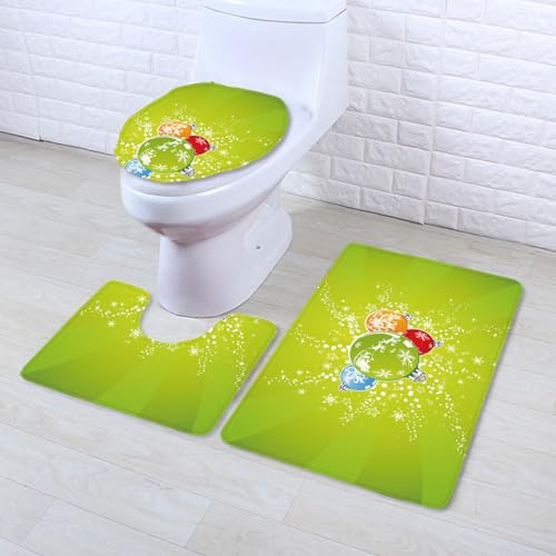 Badezimmermatte Grün Orange Ball rutschfeste Badmatte Waschbar Bath Mat Bad Vorleger Memory Schaum Badezimmerteppich U förmige WC Teppich Badteppich Set 45x75 cm Badezimmermatte Grün Orange Ball rutschfeste Badmatte Waschbar Bath Mat Bad Vorleger Memory Schaum Badezimmerteppich U förmige WC Teppich Badteppich Set 45x75 cm von RMJCXYS