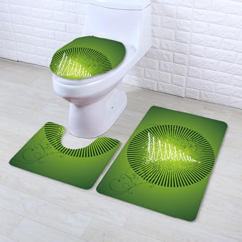 Badezimmermatte Grüner Weihnachtsbaum rutschfeste Badmatte Waschbar Bath Mat Bad Vorleger Memory Schaum Badezimmerteppich U förmige WC Teppich Badteppich Set 45x75 cm Badezimmermatte Grüner Weihnachtsbaum rutschfeste Badmatte Waschbar Bath Mat Bad Vorleger Memory Schaum Badezimmerteppich U förmige WC Teppich Badteppich Set 45x75 cm von RMJCXYS