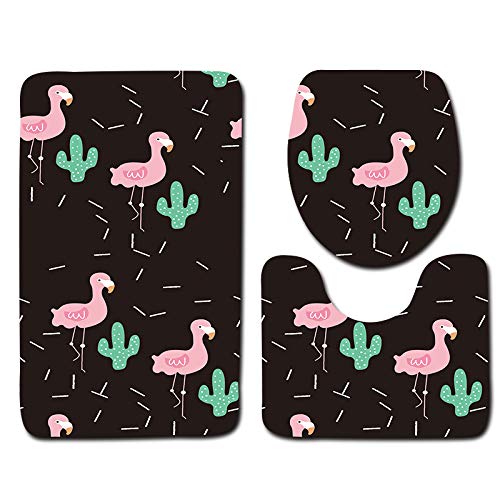 Badezimmermatte Pink Flamingo Pflanze rutschfeste Badmatte Waschbar Bath Mat Bad Vorleger Memory Schaum Badezimmerteppich U förmige WC Teppich Badteppich Set 45x75 cm Badezimmermatte Pink Flamingo Pflanze rutschfeste Badmatte Waschbar Bath Mat Bad Vorleger Memory Schaum Badezimmerteppich U förmige WC Teppich Badteppich Set 45x75 cm von RMJCXYS