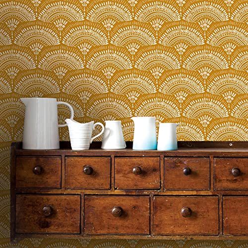 Klebefolie Möbel Elegantes Orange Gelb Selbstklebende Folie Vinyl Selbstklebende Tapete Wasserdicht Möbelfolie Dekorative Wandtapete Wohnzimmer Schrank Tapeten 1P (40x100 cm) von RMJCXYS