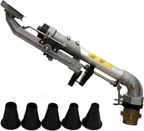 Großflächiger Bewässerungssprinkler for landwirtschaftliche Betriebe, 2 Zoll großer automatischer Sprinkler mit Regenkanone, vertikale Wippe, 360°-Drehung mit langsamer Geschwindigkeit und Ersatzdüsen von RMJEZTQD