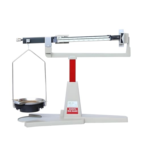Lehrmittel, analytische mechanische Waage for Labore, mechanische Balkenwaage mit 4 Linealen, Tablett-Set for mechanische Waage mit magnetischer Dämpfungsvorrichtung und 15-cm-Palette. von RMJEZTQD