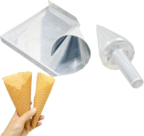 Wiederverwendbares Waffeltüten-Formwerkzeug, Eiswaffeltüten-Roller, antihaftbeschichtete Waffeltütenform, Aluminiumgusskörper, klare Textur und glatte Oberfläche, for Restaurants, Heimküchen von RMJEZTQD