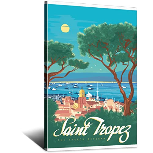 Vintage-Poster, Reise, Saint Tropez Raumdekoration, Poster, Geschenk von RMLKS