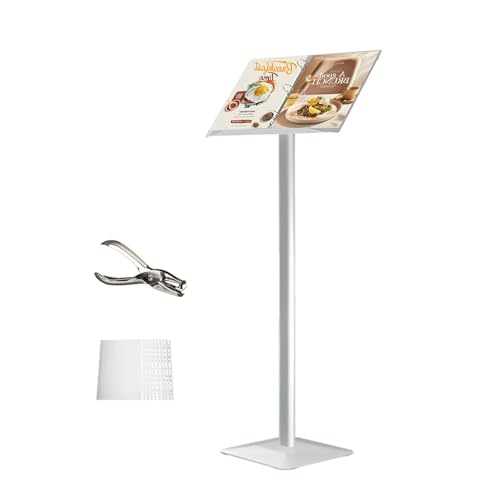 RMNKTHC Menüständer Outdoor Metall | Wetterfest mit Werkzeugset | Aufsteller für Restaurant/Café/Shop (Silber) von RMNKTHC