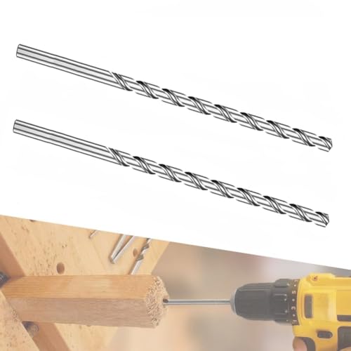2 Stück 250MM x 10MM Spiralbohrer Hss Bohrer Set,250MM Extra Lange Hss Direkt Schaft Bohrer Bit (10MM) von RMTCEG