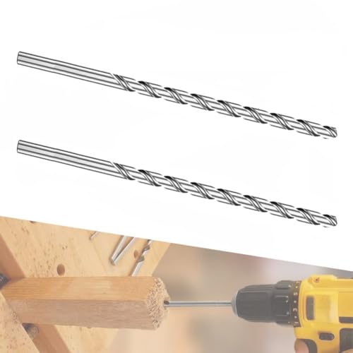 RMTCEG 2 Stück 250MM x 9MM Spiralbohrer Hss Bohrer Set, 250MM Extra Lange Hss Direkt Schaft Bohrer Bit (9MM) von RMTCEG