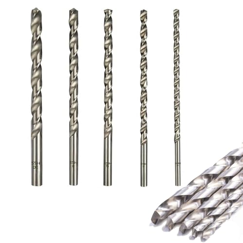 5 Stück Spiralbohrer Hss Bohrer Set, 200MM Extra Lange Hss Extra Langer bohrer mit Geradem Schaft 4 mm,5 mm,6 mm,8 mm,10 mm 5 Stück Spiralbohrer Hss Bohrer Set, 200MM Extra Lange Hss Extra Langer bohrer mit Geradem Schaft 4 mm,5 mm,6 mm,8 mm,10 mm von RMTCEG