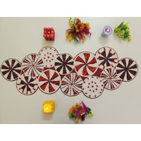 Candy Form Läufer - Handgemachter Tischläufer/Hochzeitstischläufer Flora 90 X 13 cm Bunt Geschenk Für Sie Zur Hochzeit Candy Form Läufer - Handgemachter Tischläufer/Hochzeitstischläufer Flora 90 X 13 cm Bunt Geschenk Für Sie Zur Hochzeit von RMUHOMEDECOR