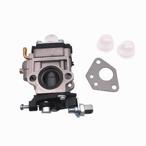 Vergaser-Set, kompatibel mit 52 cc, 49 cc, 43 cc, inklusive Dichtungsschlauch, Zündkerze, Benzinfilter Kompatibel mit Motor 40–5, 44–5, Schneidzubehör(RED) von RMXGZQ