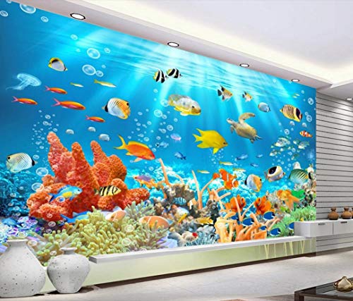 Fototapete Kinderzimmer Deko Tapete Unterwasserwelt Fisch Koralle Tapeten Vliestapete Wanddeko Wohnzimmer Wandbilder von RMwallpaper
