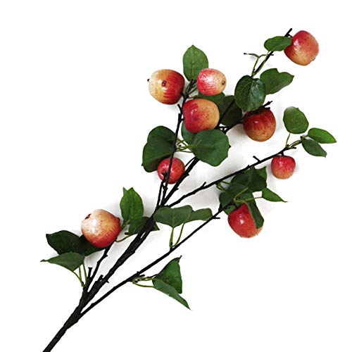 RNCOZE Künstliche Apfelzweige, künstliche Blumenarrangement, 94 cm, künstliche Früchte, Baumstiel, künstliche Blume mit grünen Blättern, für Zuhause, Party-Dekoration von RNCOZE