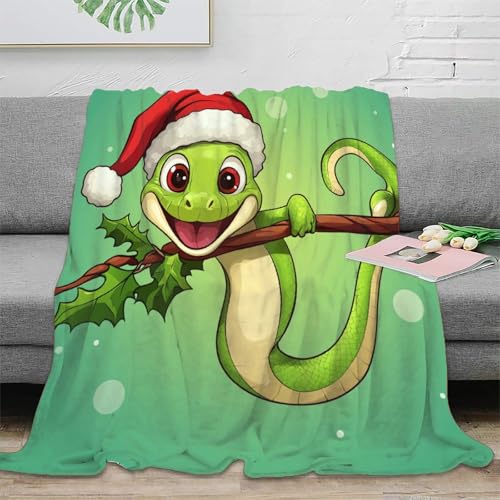 Cute Weihnachtstiere Kuscheldecke Fleecedecke, 3D Flauschige Weich Und Warm Microfaser Leichte Plüsch Wohndecke Sofadecke/Tagesdecke Für Sofa Und Bett 80x90inch(200x230cm) von RNDKAUUIE