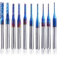 10 Stück Nano Blue Coat CNC-Fräser, 0,8–3 mm, 1/8 Schaft von RNEMITERY
