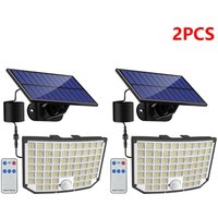 2 Stück Solar-Außenlampe, 256 LEDs, 3 Modi, Außen-Solarlampe, Bewegungsmelder, IP65, wasserdichte Solar-Außenbeleuchtung, 180° für Gärten, Balkone 2 Stück Solar-Außenlampe, 256 LEDs, 3 Modi, Außen-Solarlampe, Bewegungsmelder, IP65, wasserdichte Solar-Außenbeleuchtung, 180° für Gärten, Balkone von RNEMITERY