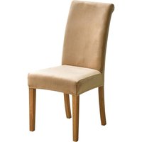 4 Stück Samt-Stuhlbezug, Stretch-Spandex mit Gummiband, großer Samt-Damen-Esszimmerstuhl für Restaurant, Hotel, Party, Bankett, New Beige 4 Stück Samt-Stuhlbezug, Stretch-Spandex mit Gummiband, großer Samt-Damen-Esszimmerstuhl für Restaurant, Hotel, Party, Bankett, New Beige von RNEMITERY