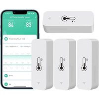 4er-Pack WLAN-Hygrometer für Zuhause, drinnen und draußen – kabelloser Temperatur- und Luftfeuchtigkeitssensor mit Remote-App-Alarm, funktioniert mit von RNEMITERY