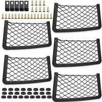 4er-Set Auto-Aufbewahrungsnetz, Kofferraum-Aufbewahrungsnetz, Kofferraumnetz, mit Schrauben, Haken, Autotaschen-Organizer-Tasche für Auto, Wohnmobil, 4er-Set Auto-Aufbewahrungsnetz, Kofferraum-Aufbewahrungsnetz, Kofferraumnetz, mit Schrauben, Haken, Autotaschen-Organizer-Tasche für Auto, Wohnmobil, von RNEMITERY