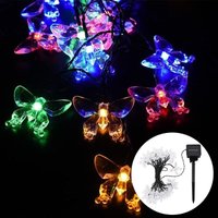 5 m lange 20-LED-Schmetterlings-Lichterkette für den Außenbereich, wasserdichte Solar-Lichterkette, geeignet für Zaun, Rasen, Gartenparty, Hochzeit, 5 m lange 20-LED-Schmetterlings-Lichterkette für den Außenbereich, wasserdichte Solar-Lichterkette, geeignet für Zaun, Rasen, Gartenparty, Hochzeit, von RNEMITERY
