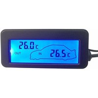 Auto-Innen- und Außenthermometer, 12 v, digitales Thermometer, Auto-Thermometer, Hintergrundbeleuchtung, Mini-LCD-Thermometer, von RNEMITERY