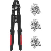 Rnemitery - Drahtseil-Crimpwerkzeug, Angelzange, ein Crimper, Swager-Crimper mit einem Crimper-Hülsen-Set von RNEMITERY