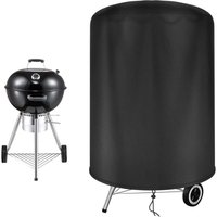 Housse de barbecue ronde imperméable housse barbecue Weber en tissu Oxford anti-UV exterieur avec sangle latérale coupe-vent Noir (Φ71 x 70cm) von RNEMITERY