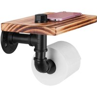 Industrieller Toilettenpapierhalter mit Holzregal und Gusseisenrohr – Rustikaler Wand-Toilettenpapierhalter aus Eisenrohr – Industrieller Toilettenpapierhalter mit Holzregal und Gusseisenrohr – Rustikaler Wand-Toilettenpapierhalter aus Eisenrohr – von RNEMITERY