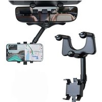 KFZ-Handyhalterung für den Rückspiegel, um 360° drehbare und einziehbare KFZ-Handyhalterung für alle Smartphones von RNEMITERY
