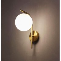 Moderne Kreativitätswandlampe mit Boule Glasslampenschirm, E27 Goldene Finishwandleuchte Beleuchtung Persönlichkeit Wandmontage Licht für von RNEMITERY