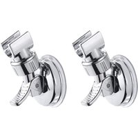 Rnemitery - 2 Stück abnehmbarer, verstellbarer Duschkopfhalter, Duschwandhalterung, Saugnapf, Duschkopfhalter, wiederverwendbar, ohne Bohren, Rnemitery - 2 Stück abnehmbarer, verstellbarer Duschkopfhalter, Duschwandhalterung, Saugnapf, Duschkopfhalter, wiederverwendbar, ohne Bohren, von RNEMITERY