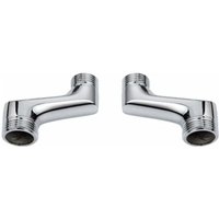 Rnemitery - 2-teiliger Aufsatz-Winkel-Duschanschluss, Messing-Winkelreduzierer, verstellbarer Schwenkarm, Wand-Aufsatz-Winkelanschluss, 1/2 3/4 von RNEMITERY