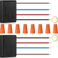 Rnemitery - 2er-Pack 3-Wege-Touch-Dimmer für Schreibtischlampen, Dimmer-Reparatursatz, Steuermodul, Sensoraustausch mit Schraubverdrahtungsabdeckungen von RNEMITERY