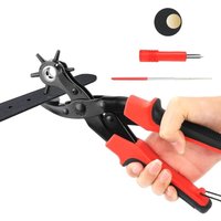 Rnemitery - Gürtellochgerät, Lochzange, Ledergürtellochzange, Lederstanzer, runder Locher für Ledergürtel, DIY-Bastelprojekte 2–4,5 mm von RNEMITERY