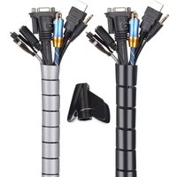 Rnemitery - Kabelabdeckung, 2er-Pack, flexibles Kabelmanagement, 2 x 3 m, PE-Kabelmanagement, Kabel-Organizer zum Aufbewahren oder Verstecken von Rnemitery - Kabelabdeckung, 2er-Pack, flexibles Kabelmanagement, 2 x 3 m, PE-Kabelmanagement, Kabel-Organizer zum Aufbewahren oder Verstecken von von RNEMITERY