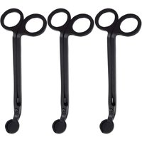 Rnemitery - Kerzendochtschneider – Dochtschneider – Schere – Duftkerzen – Docht aus Edelstahl – Öllampe – Kerzenzubehör – Schere – Schwarz (3) von RNEMITERY