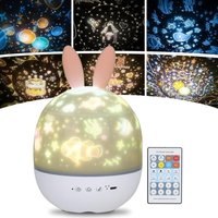 Rnemitery - Kinder Nachtlicht Stern Projektor Lampe, 360° Drehung Musikalisches Nachtlicht + Timer + Fernbedienung + 6 Farben, led Baby Sternenhimmel Rnemitery - Kinder Nachtlicht Stern Projektor Lampe, 360° Drehung Musikalisches Nachtlicht + Timer + Fernbedienung + 6 Farben, led Baby Sternenhimmel von RNEMITERY