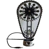 Rnemitery - Kreative drehbare Zahnuhr, personalisierte Tischuhr, Retro-Basteluhr, Einzelkettenuhr – Schwarz von RNEMITERY